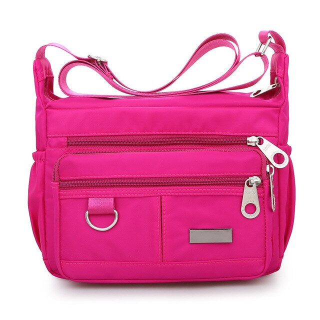 Yogodlns moda donna borsa a tracolla piccola borsa a tracolla Messenger in tessuto Oxford di alta qualità borsa a tracolla multi-tasca: style2 rose