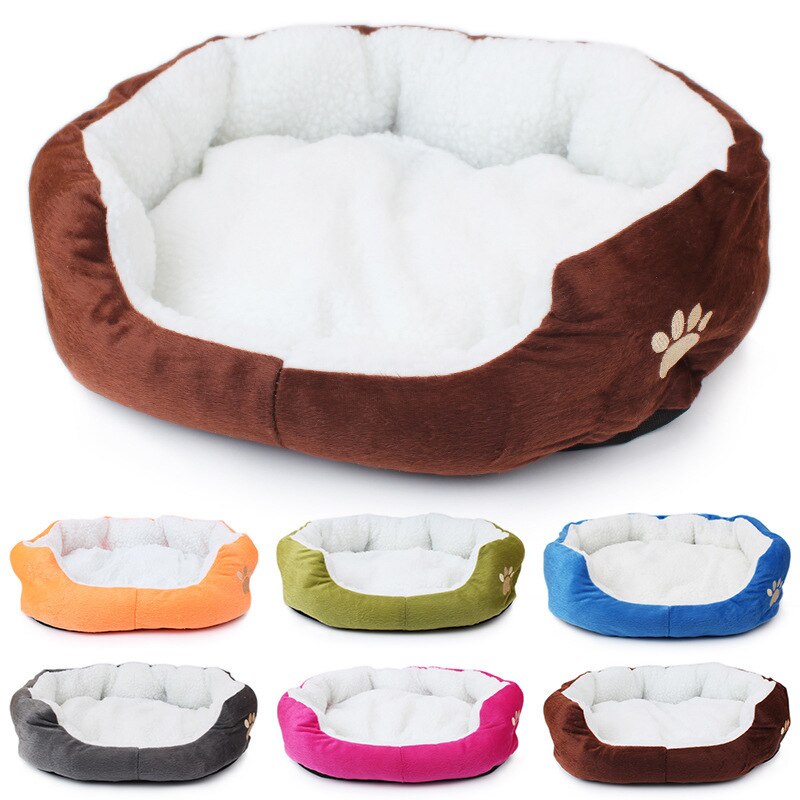 Coussin de lit en cachemire très doux pour chien, niche pour chat, panier pour chiot, niche, Chihuahua, poméranien