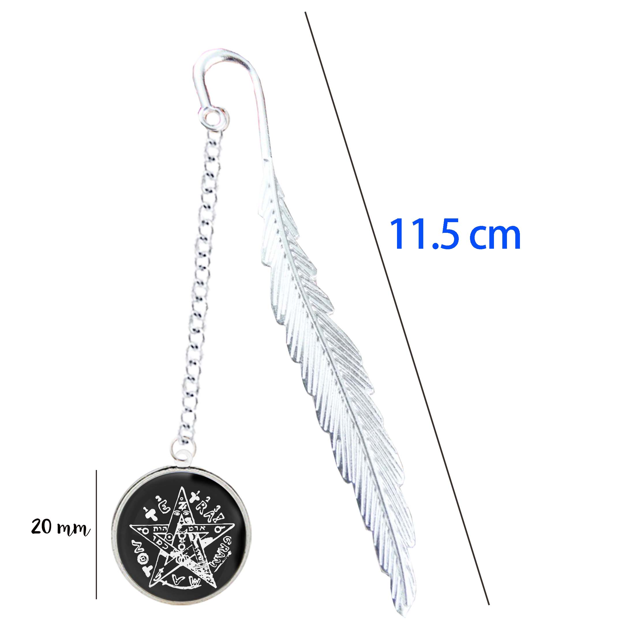 Tetragrammaton Amulet Bookmark Four Letter YHWH Pentagram Symbol Adonai Pendant For Notebook Reader Book Marque Page Mate Marker