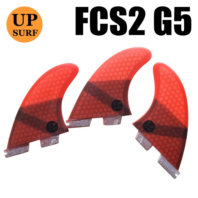 3pcs/4pcs/5pcs fcs2 pinne G7/G5/GL pinne tavola da surf stand up fcs 2 sport acquatici fcs ii pinne quilla surf stand up paddle pinna: G5 red