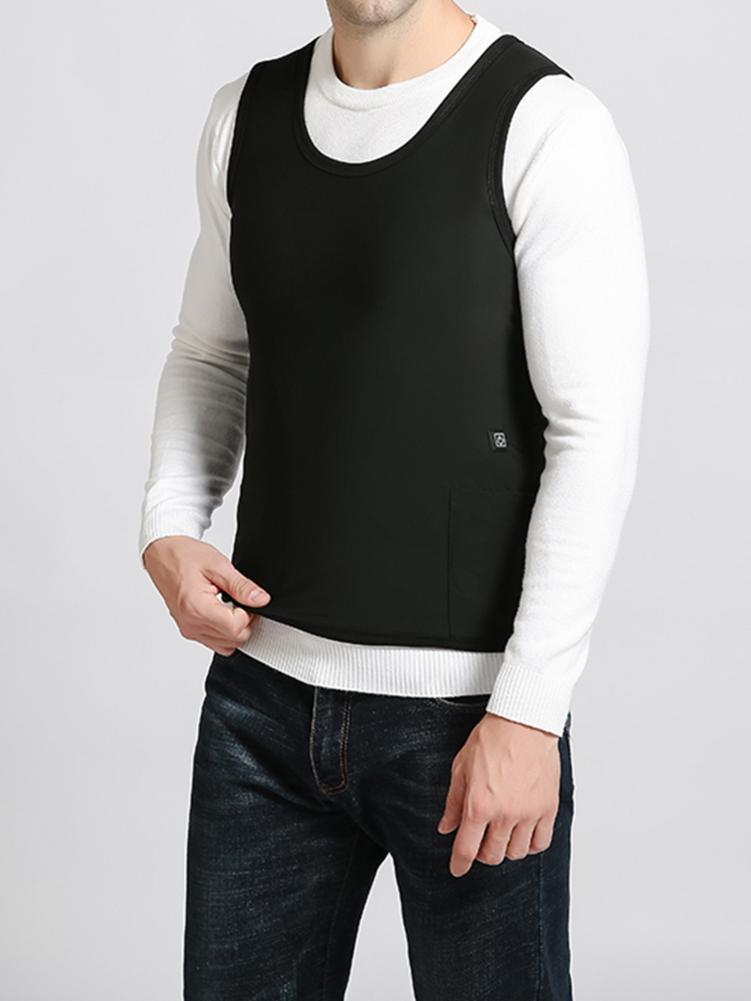 Slim Smart Electric Heated Vest Warm 3 Adjustable Temperature Levels Abdomen Back Heating Vest For Outdoor Hiking Cycling