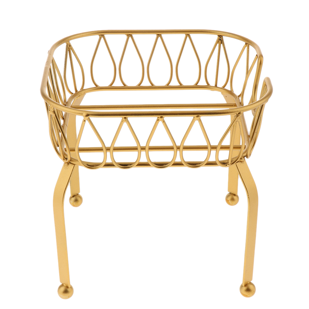 Glass Jar Beverage Dispenser Metal Drink Holder for Party Tea Baskets: Golden M