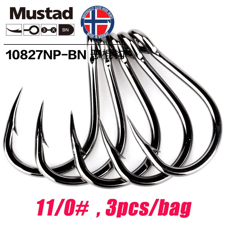 Mustad norge opprinnelse havfiskekrok superkraft stor størrelse sirkel fiskekroker ,1#-12/0#,10827np- mrd: 11-0