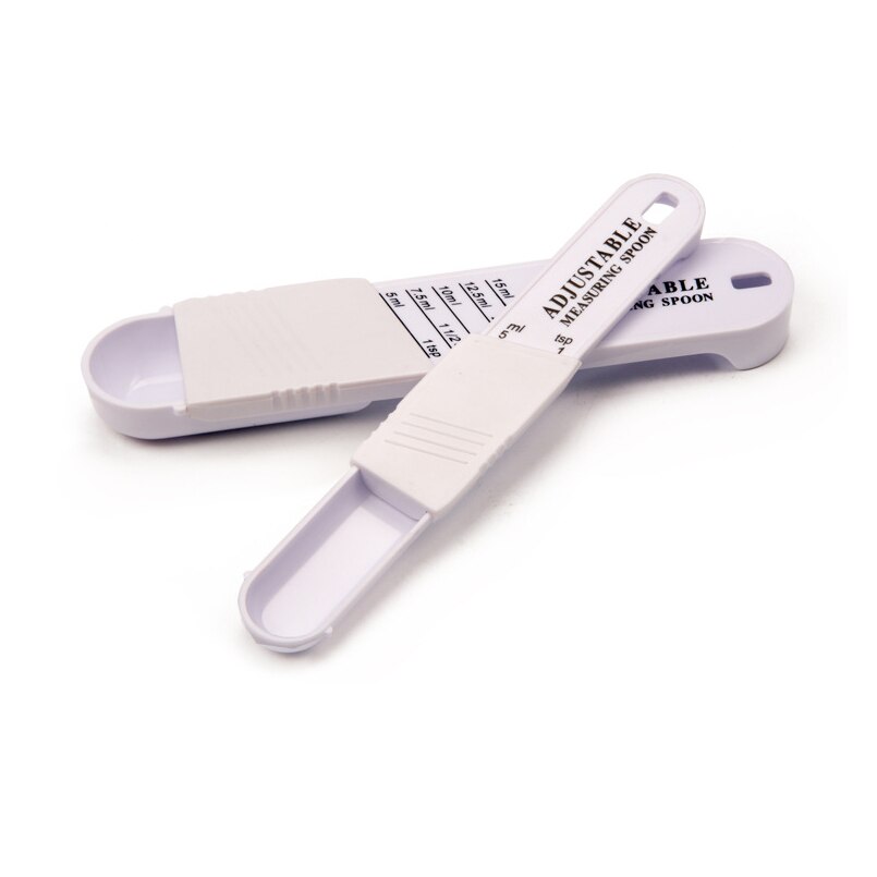 Adjustable measuring spoons2 Plastic Adjustable Measuring Spoons 1/8 teaspoon to 1 tablespoon Easy Use ml baking tool Kitchen