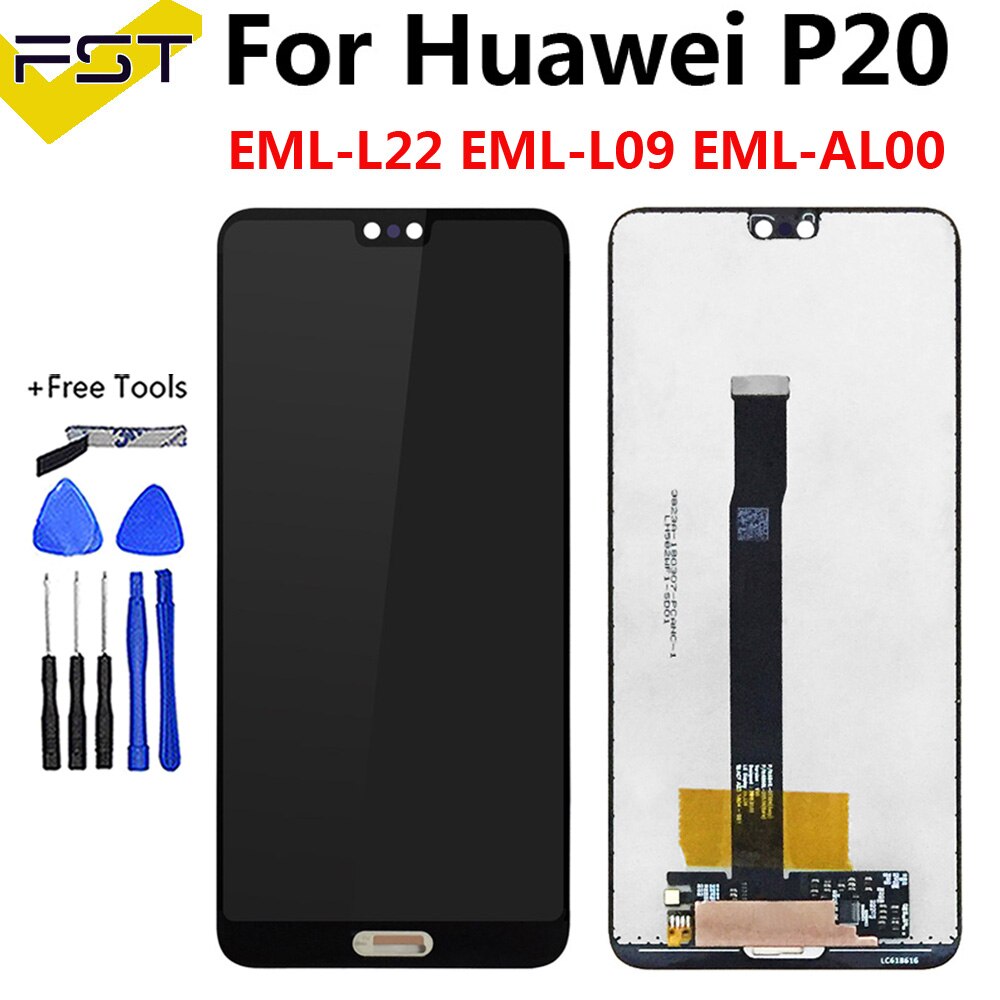 Tela lcd + touchscreen para huawei p20, tela para celulares huawei p20 EML-L09C EML-L29C/p20 lite nova 3e/p20 pro CLT-L09 CLT-L29 montagem do digitalizador