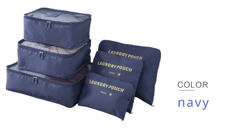 6-teiliges Set Reisekoffer-Organizer, Taschen, Gepäckverpackungswürfel für Reisen, Aufbewahrungstasche, große Kapazität, Schuh- und Kleidungsorganisatoren: Goldfolie