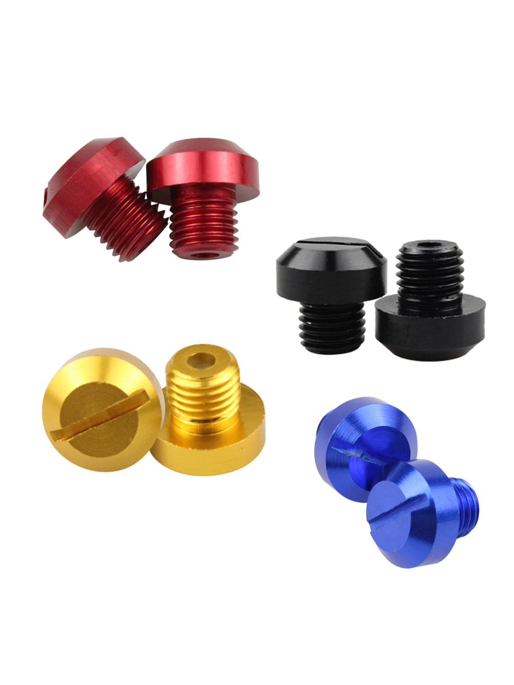 2 stk universal motorsykkel skruer  m10*1.25 speil hull plugg skrue bolter dekker hetter med klokken for honda yamaha suzuki kawasaki