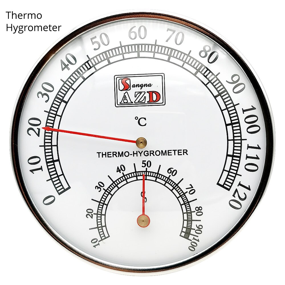 Sauna Thermometer 0-120 -20-100 Thermo Hygrometer DIAL