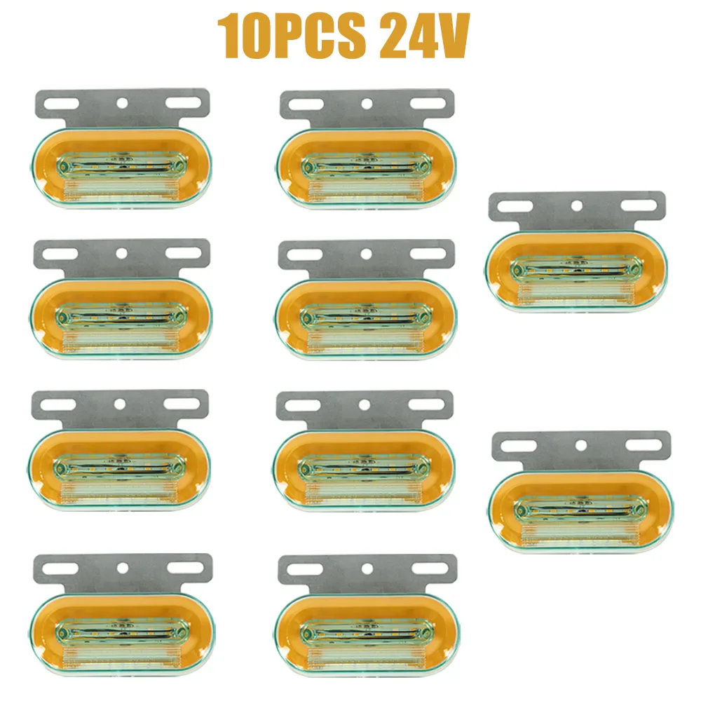 Truck Clearance Lights 12/24V LED Trailer Side Marker Lights Turn Signal Lamp Red White Amber Lorry Tractor Tail Light: Cold White