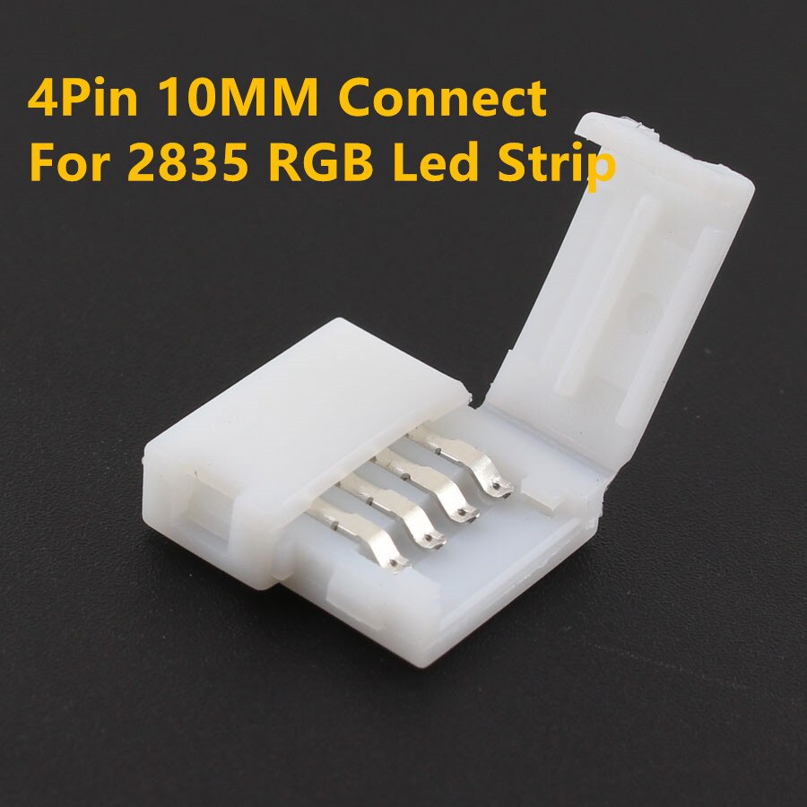 DC 5V 12V 24V LED Strip connector 2pin 3pin 4pin 5Pin Connector Enkele RGB Led strip Connector voor 2835 5050 RGB RGBW LED Strip: RGB 4Pin 8mm / 1PCS