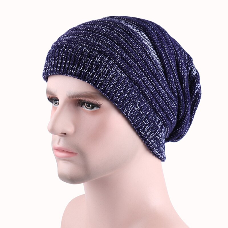 Gebreide Muts Warm Beanie Voor Man Hip Hop Winter Hoeden Unisex Effen Kleur Motorkap Toevallige Mutsen Herfst Caps Voor volwassenen