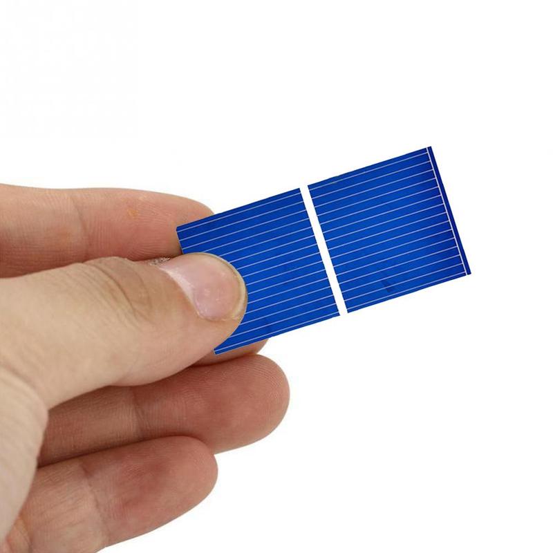 100Pcs Solar Wafer Polykristallijne 52*26Mm Diy Solar Hoge 26*52*3Mm Zonnecel Panel Diy Charger Batterij Q1I2