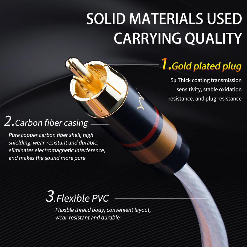 ​HiFi RCA Speaker Cable Bare Wire With Replaceable Plug Speaker Wire To RCA Plug Connector Adapter To Bare Wire