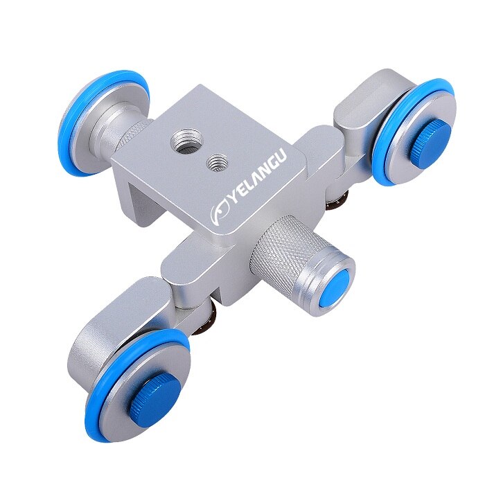 YELANGU L3 Camera Video Track dolly 3-wiel voor Nikon Canon Sony Camera dolly Gemotoriseerde Elektrische Slider Motor Dolly truck Auto: L3-Blue