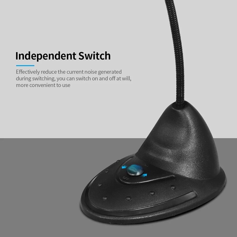 3.5mm Desktop Microphone Computer Microphone Gooseneck Omnidirectional Microphone for Conference Lecture Voice Chat