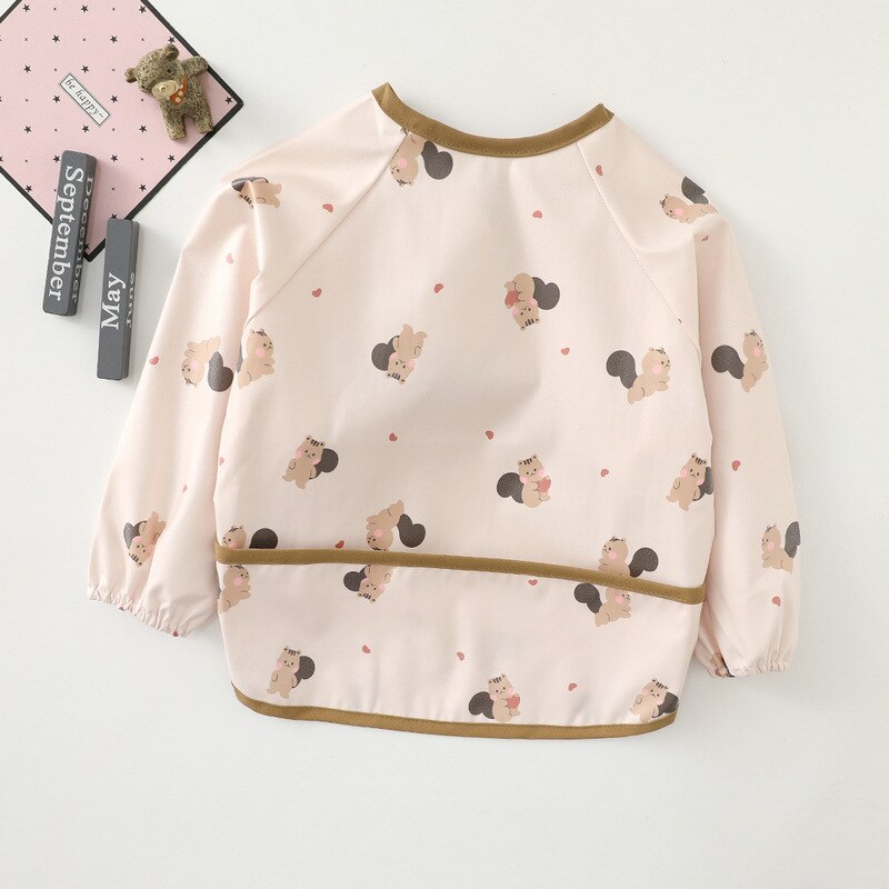 Slabbers Ong Mouwen Sjaal Peuter Meisje Burp Art Ambachten Waterdichte Etenstijd Wasbare Kiel Kinderen Voeden Schort Zak Zuigeling