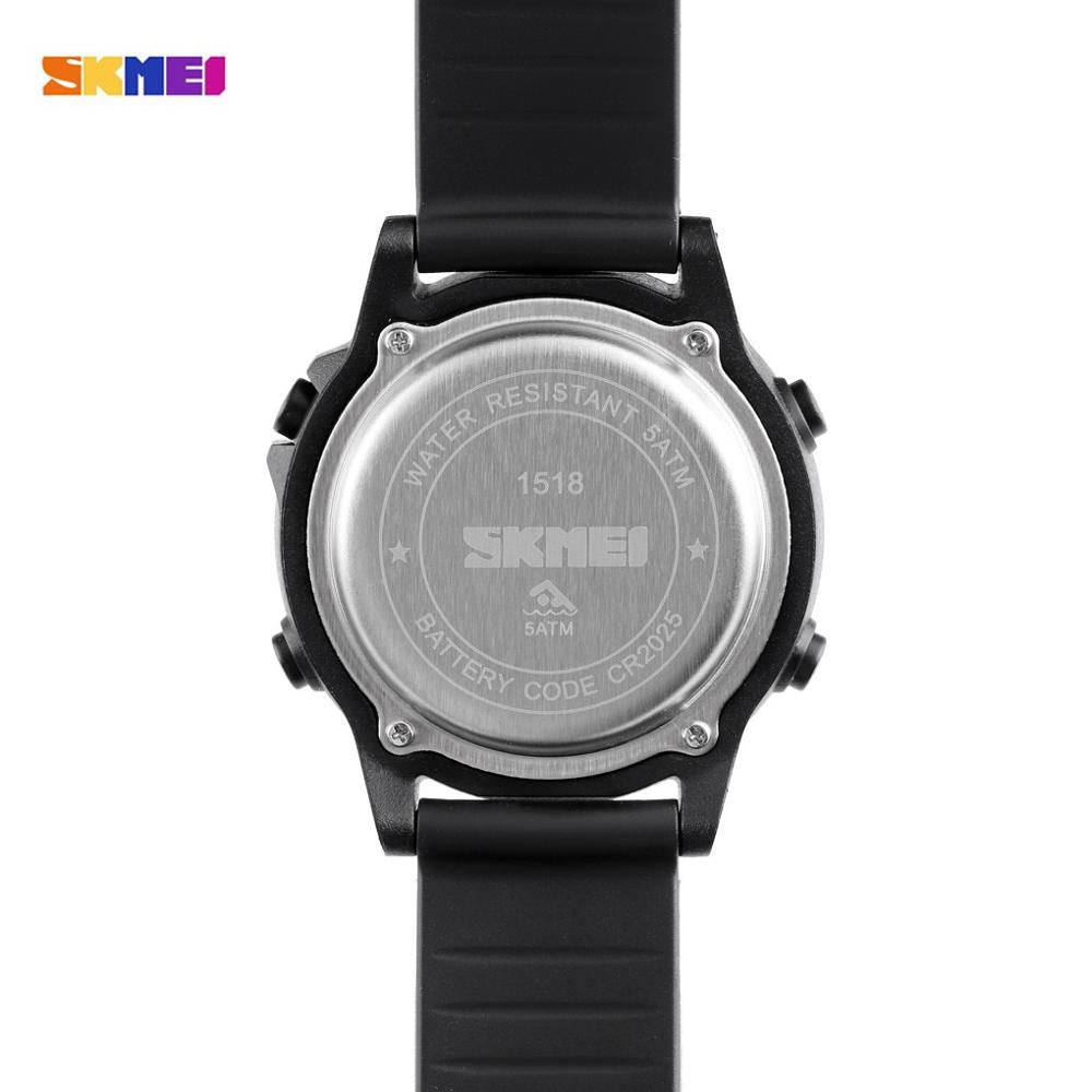 Skmei Super Leven Batterij Sporthorloge Led Display Digitale Klok Stopwatch Alarm Heren Horloges Relogio Masculino 1518