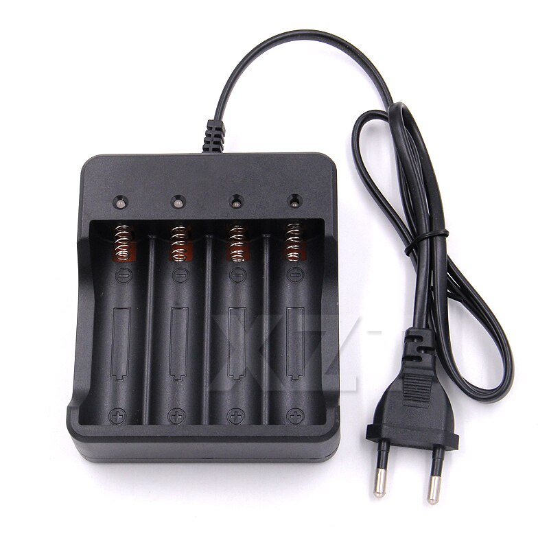 Wiederaufladbares Reise-Ladegerät für 18650 Li-Ionen-Akku, Aufbewahrungsbox, EU-uns-Stecker, AC-Wandladegerät, geschützter Adapter