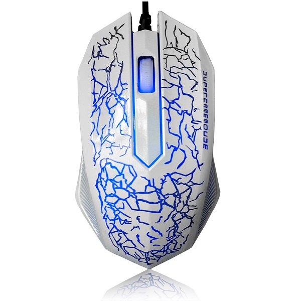 Wired Gaming Mouse 3200DPI LED Optical 3 Buttons 3D USB Pro Gamer Computer Mice For PC Adjustable USB Wired Computer Mouse: white