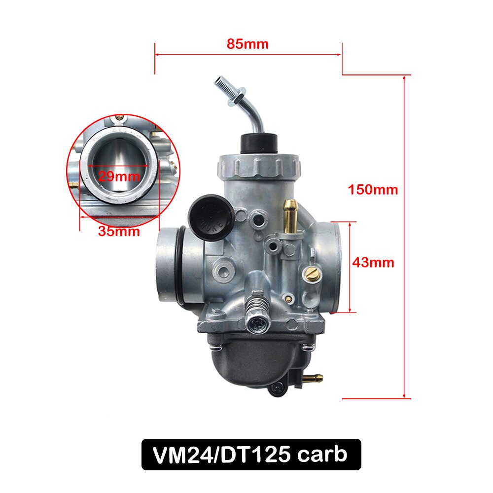 ZS MOTOS Motorfiets Mikuni VM16 22 26 DT125 Carburateur 20mm 24mm 26mm 30mm Carb Voor 110cc om 250cc Dirt Pit Bike ATV Quad Carb