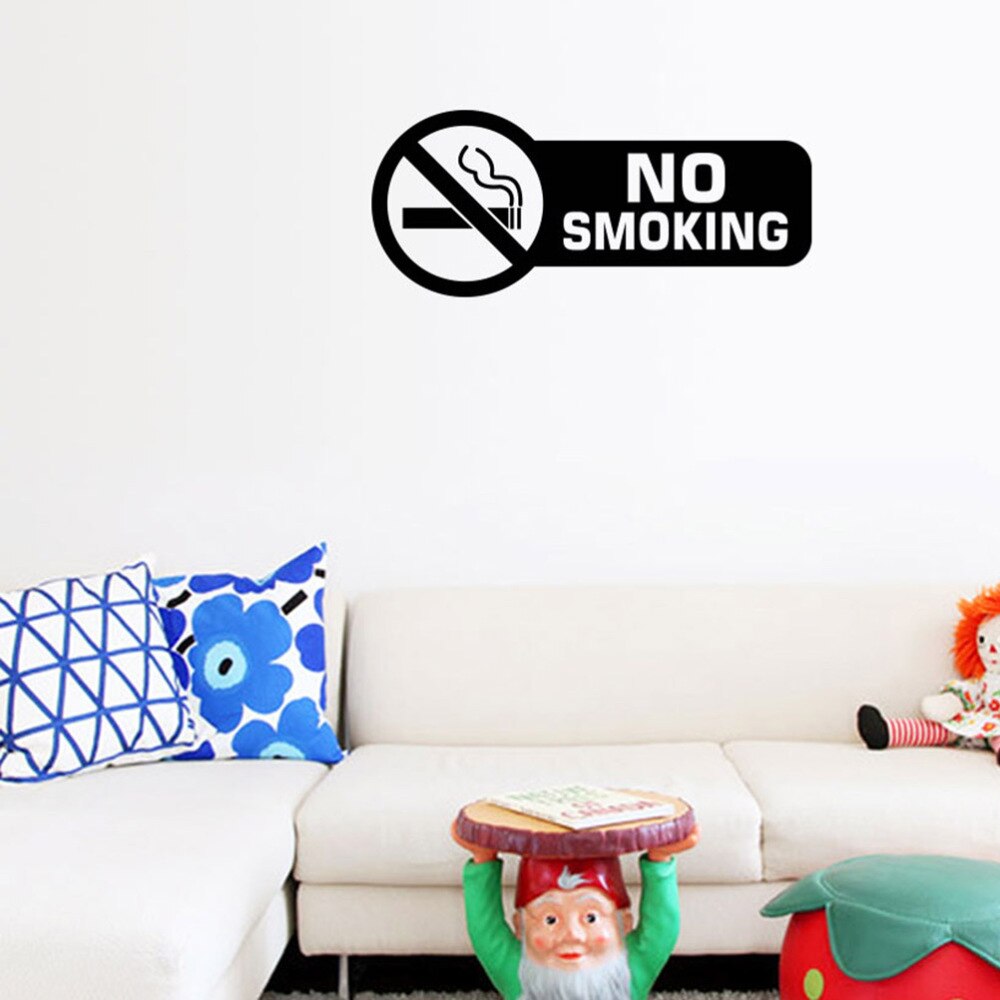Smoking Sign Wall Window Stickers Office Home Decor Public Area Restaurant Decoration