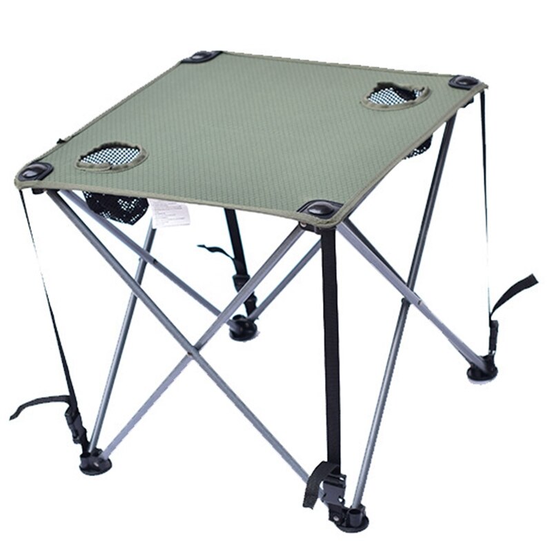 Camping Folding Table 2 Cup Holders Beach Table for Camping Travel Garden Beach: Default Title
