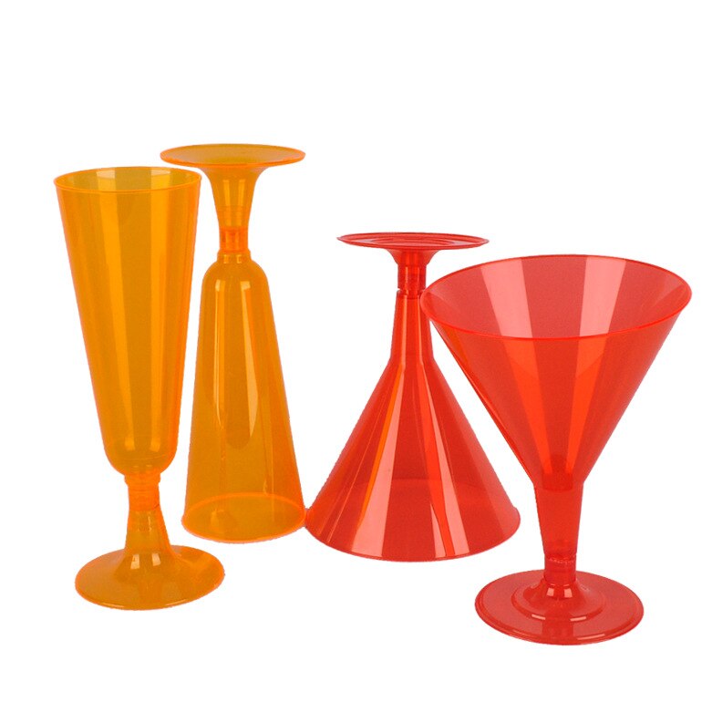 Disposable Wine Glasses Birthday Dinner Party Disposable Activities Dress Up Supplies Champagne Glasses Cocktail Glasses 6 Packs