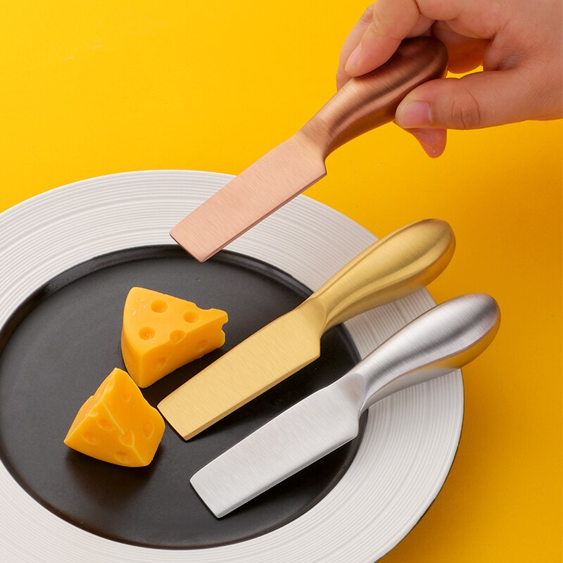 4pcs Cheese Tools Set Stainless Steel Cheese Knife Kitchen Accessories Cake Spatula Butter Cheese Slicer Cutter Shovel Fork Kit