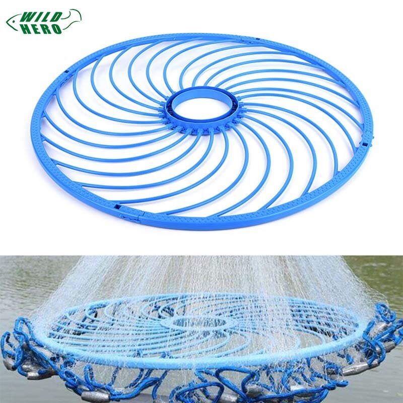 Wildhero 48cm Cast Net Fishing Net Ring Rope Fishing Network Ring Nets Hand Accessor Aluminum Tool Catch
