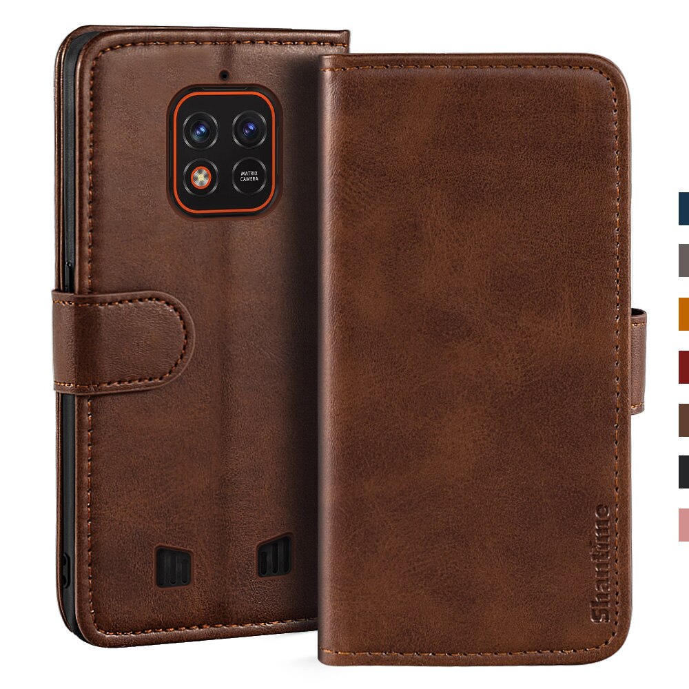 Case Voor Oukitel WP18 Case Magnetische Wallet Leather Cover Voor Oukitel WP18 Stand Coque Telefoon Gevallen: Darkbrown