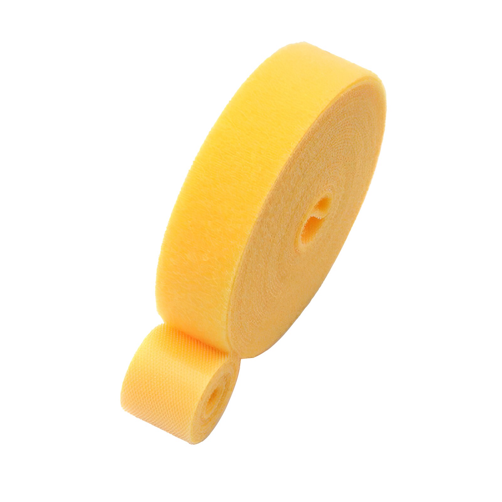 Organizador de Cable USB ajustable, almacenamiento de cables cortables, multiusos, cinta adhesiva, lazos enrollables: Yellow