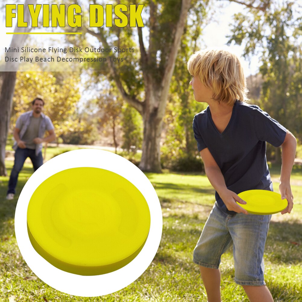 Mini Silicone Flying Disk Outdoor Sports Disc Play Beach Decompression Toys