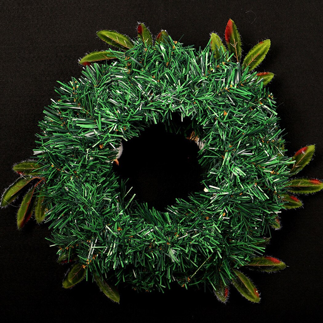 35cm håndlavet jul krans bomuld krans cirkel silke kunstig krans hængende dekoration fest fest supplie
