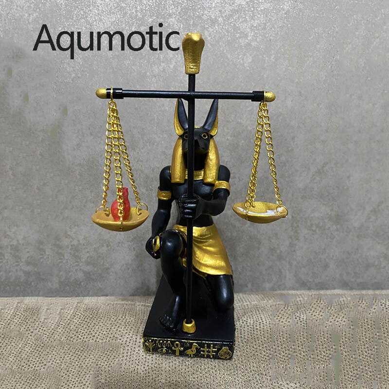 Aqumotic Nubis Fair Scale 1pc Idols antiguos egipcios por el perro de Egipto Jackal, cabeza de perro Hombre, escamas de recuerdos para sala de estudio