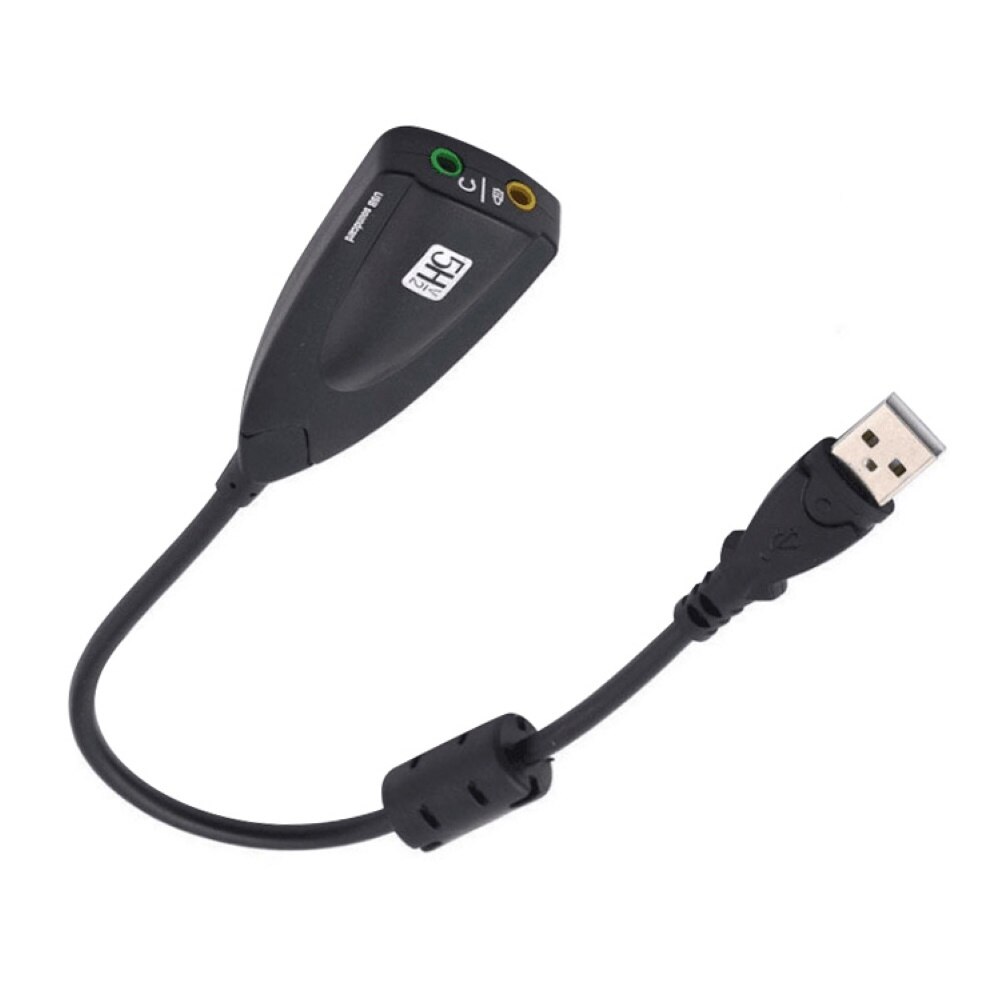 USB Interface External 7.1 Channel USB Sound Card Mic Headphone Adapter Cable for PC Laptop Sound Card