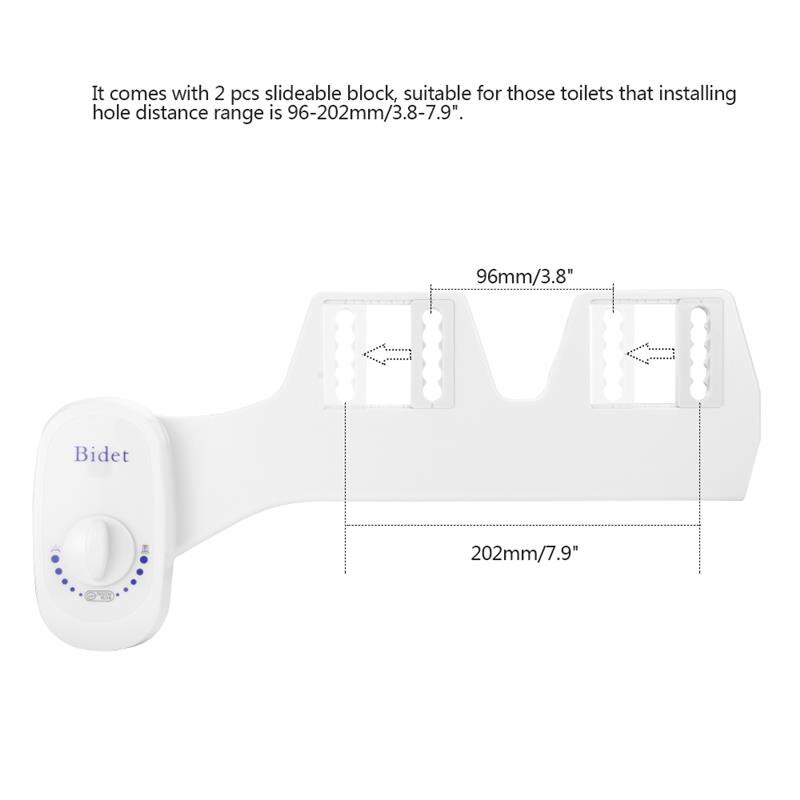 Non-Electric Bidet Toilet Seat Bidet Attachment Self-Cleaning Nozzle-Fresh Water Bidet Sprayer Mechanical Muslim Shattaf Washing