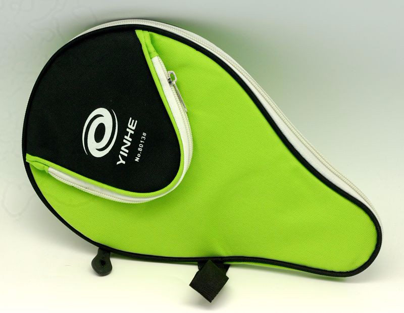1 funda para raqueta de tenis de mesa de calabaza, bolsa para bate de hoja, patrón de bolas, calabaza, tres pelotas: Green