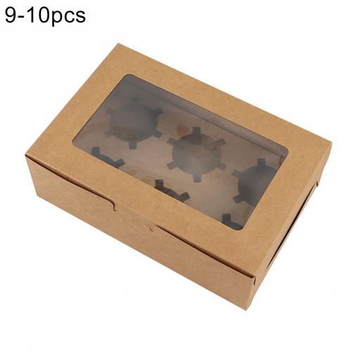10Pcs Cupcake Muffin Cookies Kraft Paper Packing Box Container with Cardboard Boxes: 9