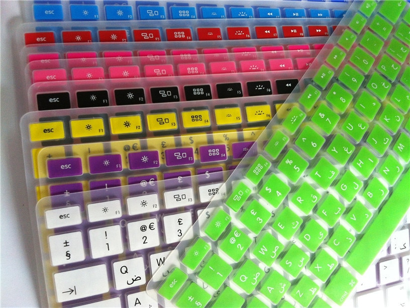 Silicone Keyboard Cover - Backlit Arabic Layout - Dustproof & Waterproof for Macbook Air Pro Retina 13 15