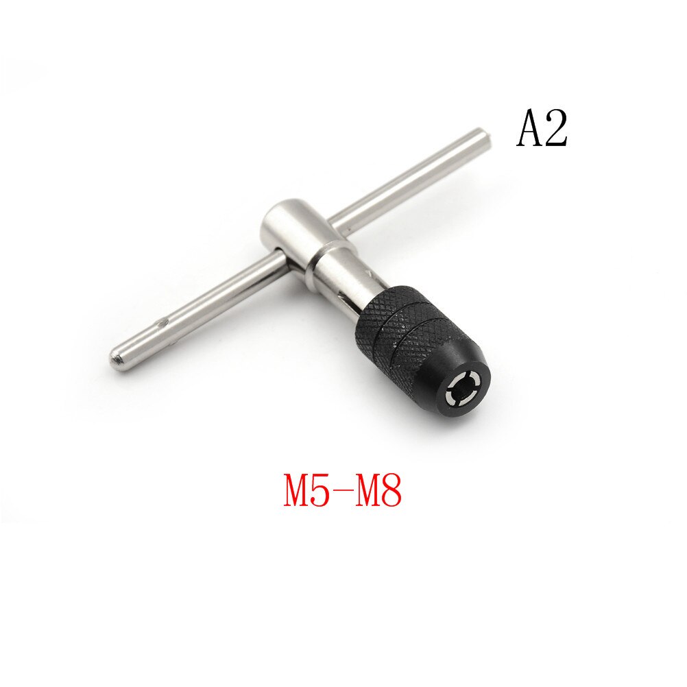 T-Handle Tap Wrench Chuck M3-M6 M5-M8 M6-M12 Hand Tool T Type Screw Tap Holder Handle Adjustable Screw Tapping Threading Tool: A2