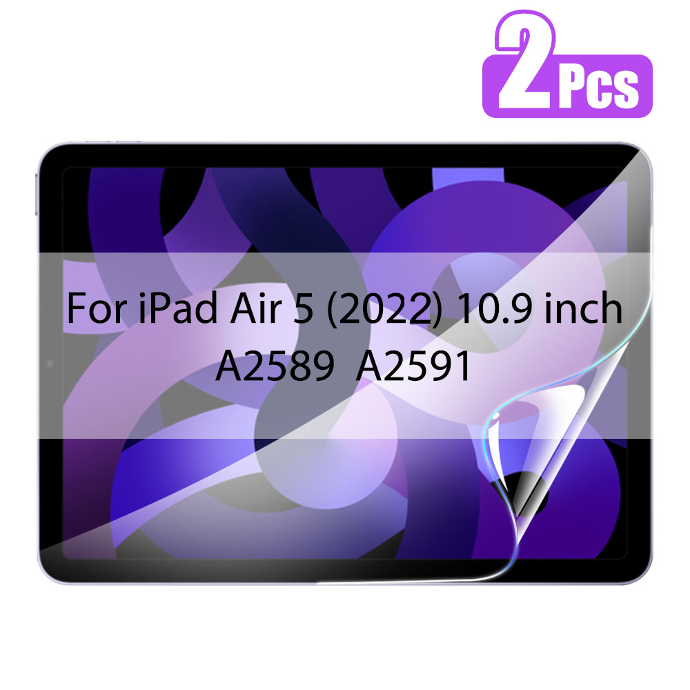 2 sztuk hydrożel Film dla Ipad Pro 11 12.9 2021 10.2 10.5 ekran Protector dla Ipad Air Mini 6 5 4 2 3 9 8th 7th Gen 2020 bez szkła: For Air 5 2022