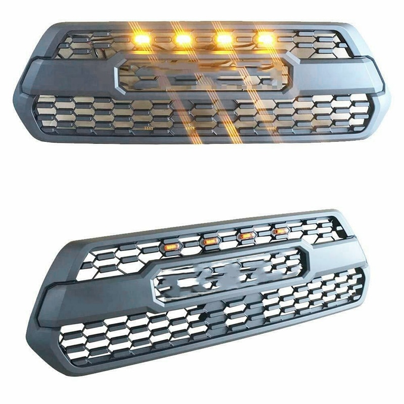 4 kpl auton etusäleikkö keltaiset led-valot toyota tacomaan trd pro grillillä