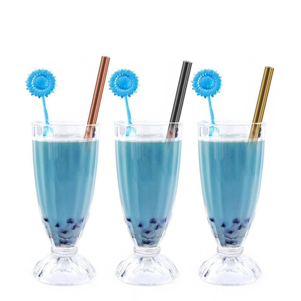 Practical Metal Drinking Straws 304 Stainless Steel Straw for Cup Straight Straw Cleaning Brush Velvet Pouch Bar Party Accessory