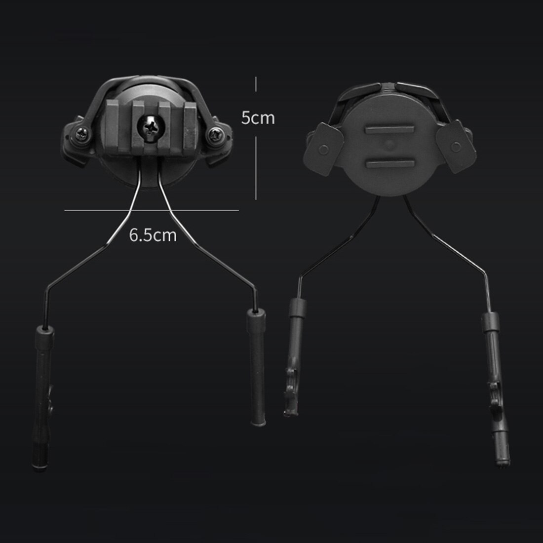Wosport Hoofdtelefoon Beugel Hoorn Oortelefoon Houder Voor 19-21Mm Helm Geleiderail-Zwart