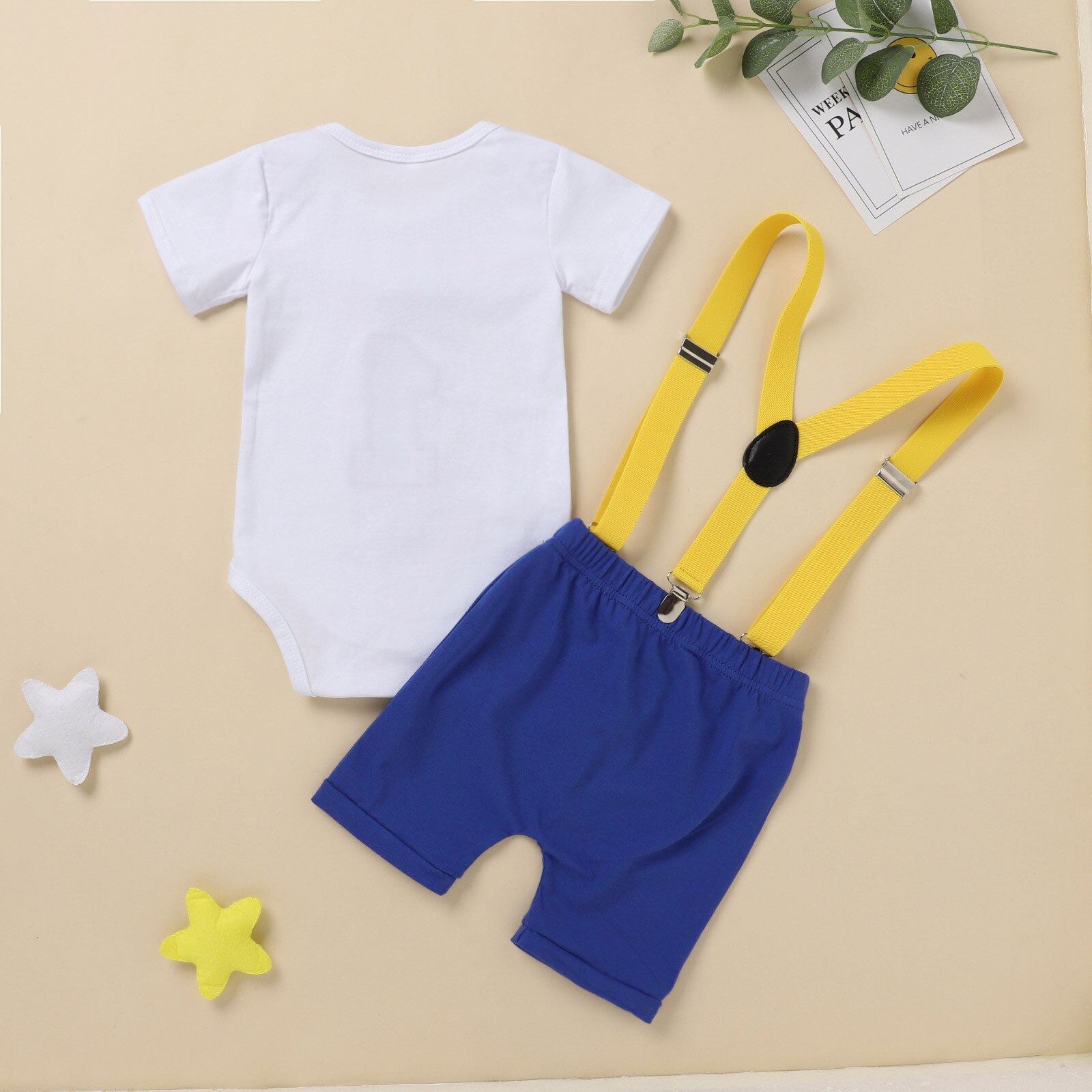 My 1st Birthday – ensemble de vêtements pour bébés garçons, barboteuse à nœud papillon, tenue pour nourrissons
