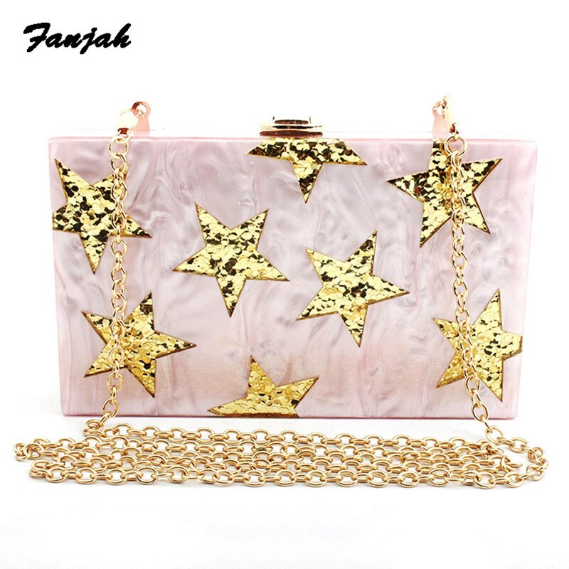 Women Handbag Clutch Purses Acrylic Sequins Evening Bag Cocktail Party Clutches Lady Box Clutches Acrylic Purse