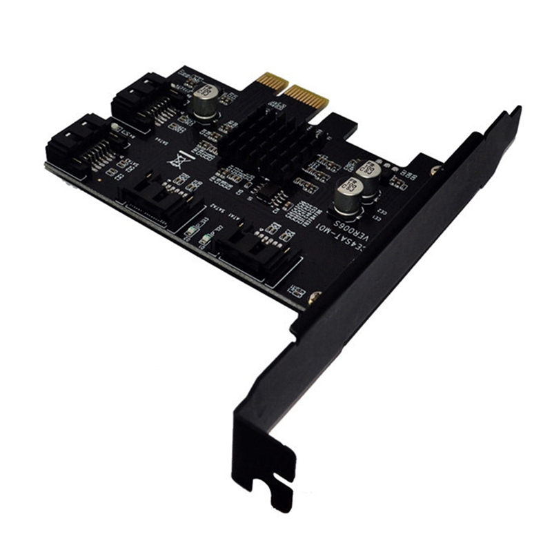 SATA PCI-E4 Ports Expansion Card Sata Controller Card PCI To SATA 3.0 6G Adapter Card Expansion IPFS Hard Disk 88SE9215