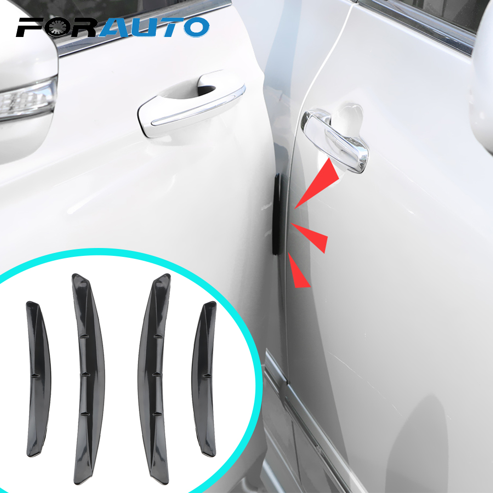Forauto 1 Set Auto Styling Deur Edge Guards Scratch Protector Anti-Collision Lijm Trim Molding Protection Strip Auto Sticker