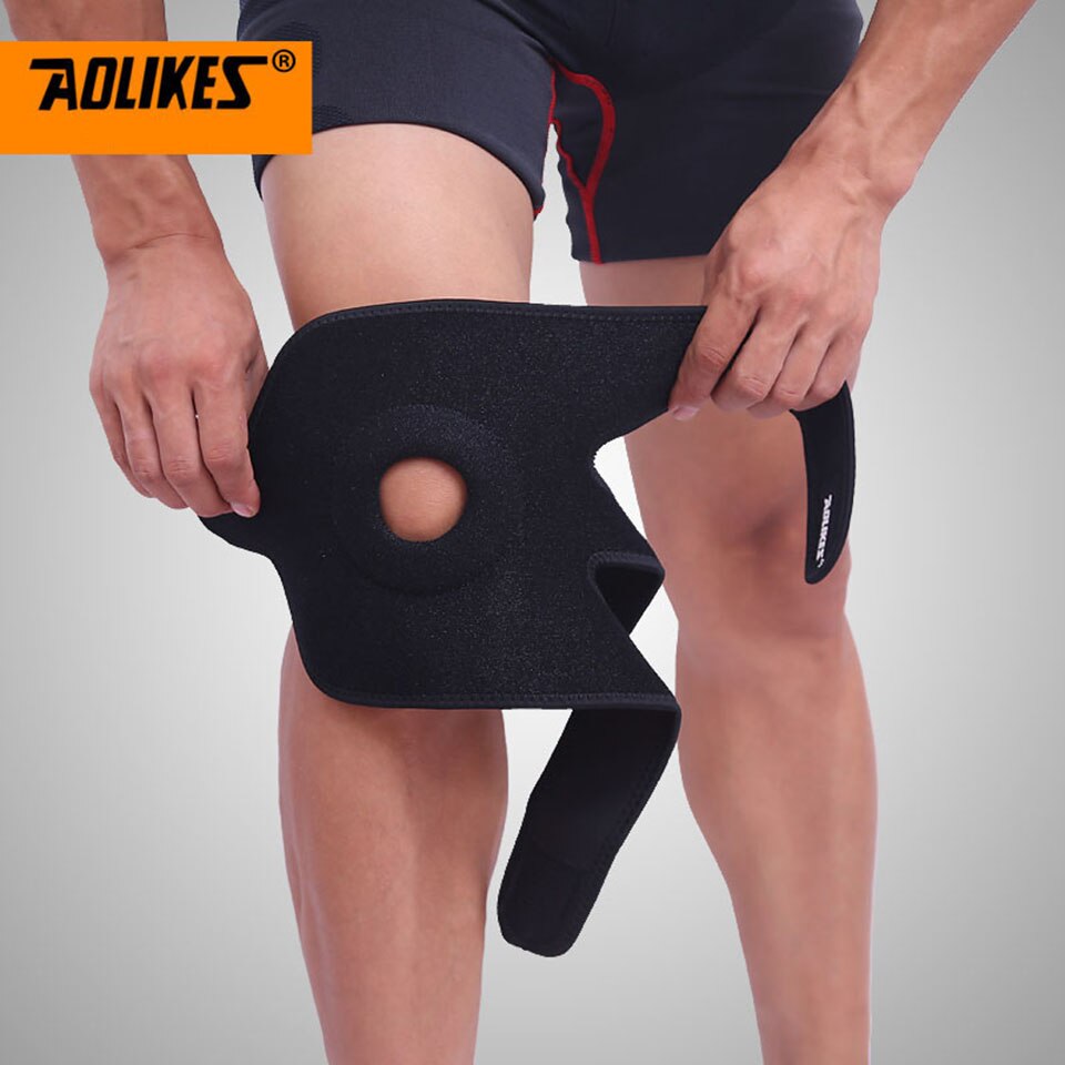 AOLIKES 1 Uds rodillera deportiva ajustable rodillera de voleibol de fútbol rodillera para pierna, rodillera protectora de rótula