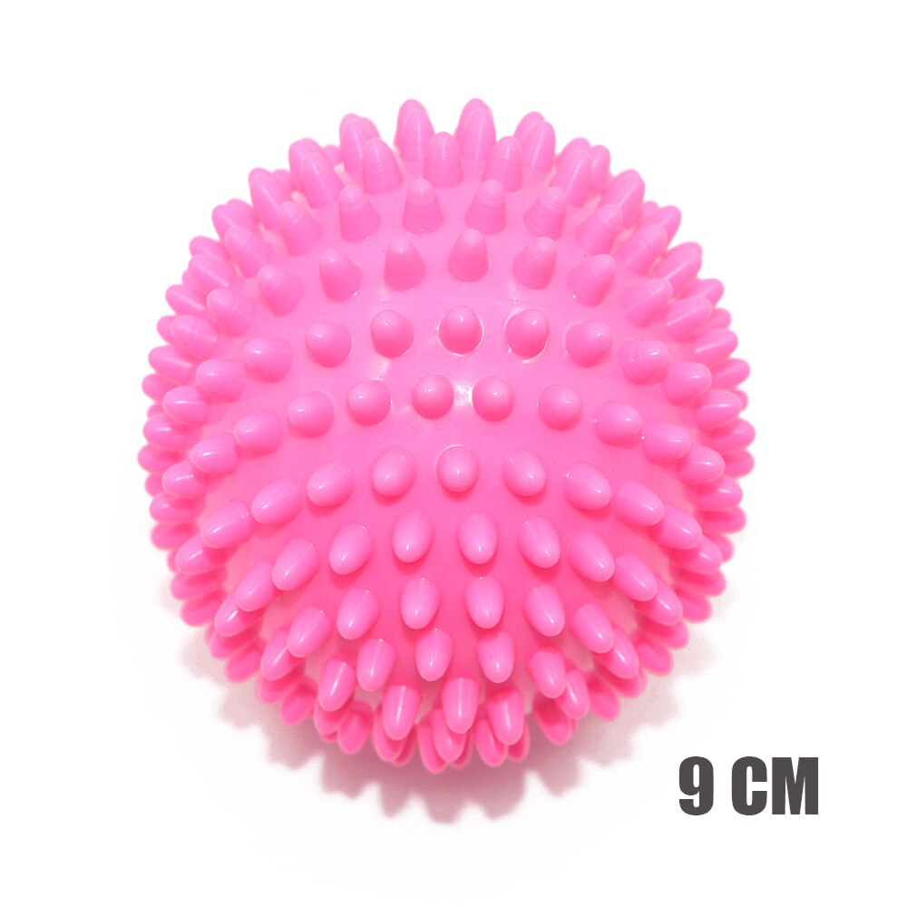 7.5cm/9cm 8 färger pvc massagebollar fitnessbollar muskelavslappningsapparat triggerpunkt fitnessutrustning bollar handfot relax: Rosa